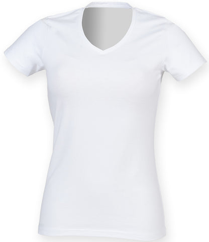 SF Clothing Ladies Feel Good Stretch V Neck T-Shirt