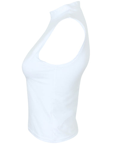 SF Clothing Ladies High Neck Crop Vest