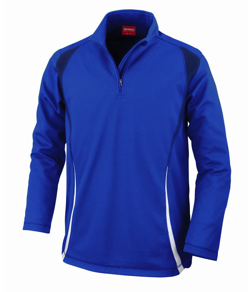 Spiro Unisex Zip Neck Trial Training Top