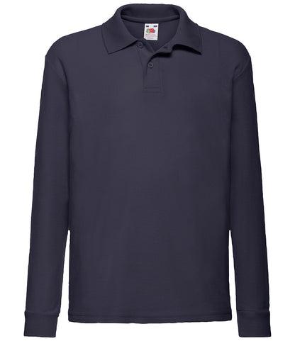 Fruit of the Loom Kids Long Sleeve Poly/Cotton Piqué Polo Shirt