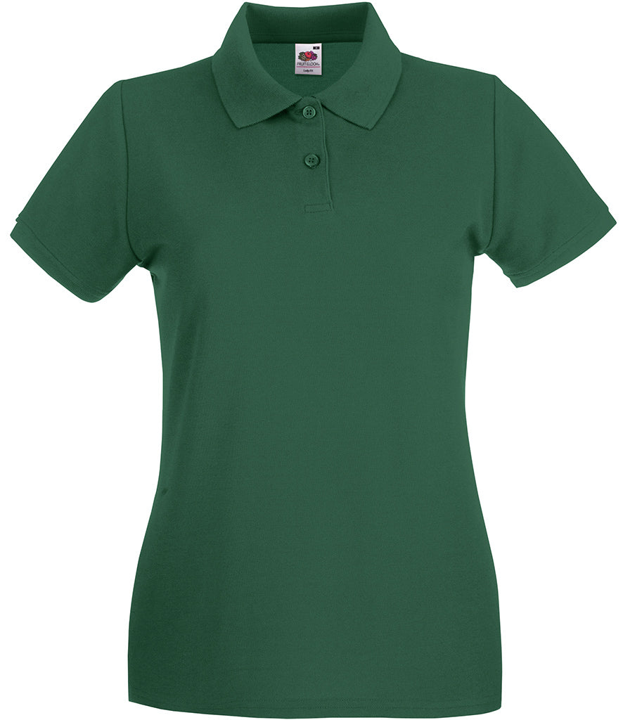 Fruit of the Loom Lady-Fit Premium Cotton Piqué Polo Shirt