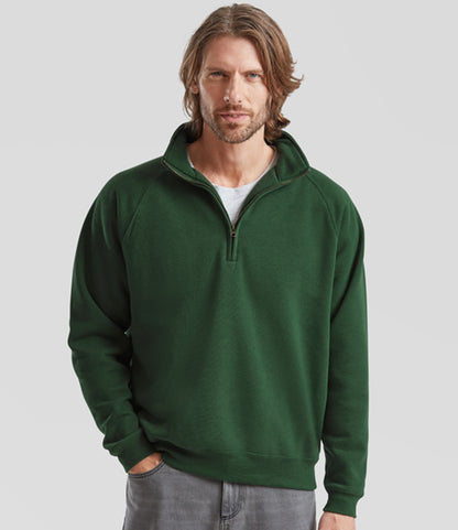 Fruit of the Loom Premium Zip Neck Sweatshirt