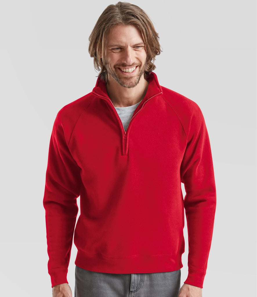 Fruit of the Loom Premium Zip Neck Sweatshirt