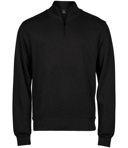 Tee Jays Ribbed Interlock Half Zip Sweatshirt