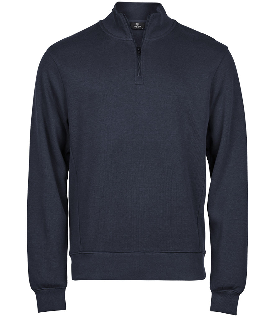 Tee Jays Ribbed Interlock Half Zip Sweatshirt