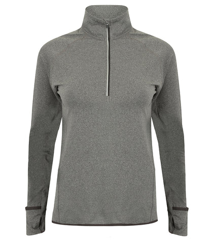 Tombo Ladies Long Sleeve Zip Neck Performance Top