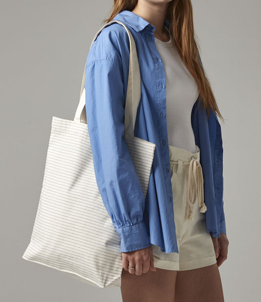 Westford Mill Striped Organic Cotton Tote Bag