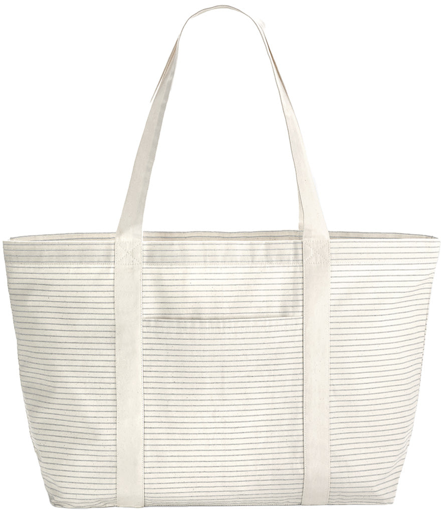 Westford Mill Striped Organic Cotton Shopper