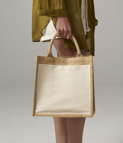 Westford Mill Pocket Jute Midi Tote Bag