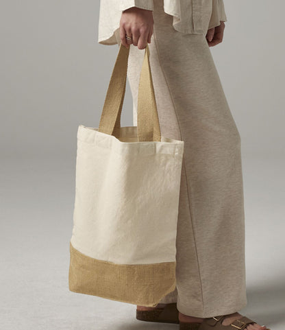 Westford Mill Jute Base Canvas Shopper