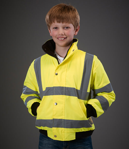 Yoko Kids Hi-Vis Bomber Jacket