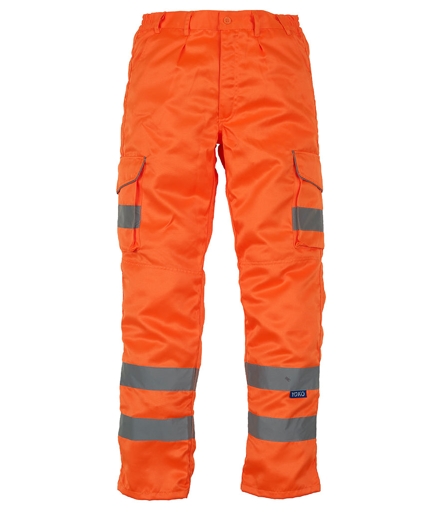 Yoko Hi-Vis Cargo Trousers with Knee Pad Pockets