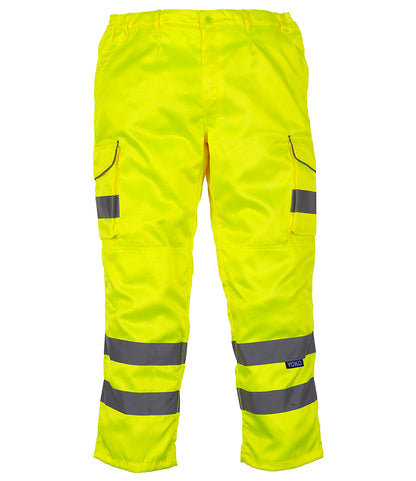 Yoko Hi-Vis Cargo Trousers with Knee Pad Pockets